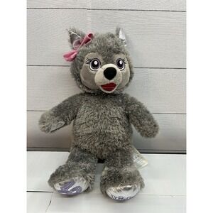 BUILD A BEAR 25th Birthday VIOLET THE WOLF Gray & SILVER‎ Plush